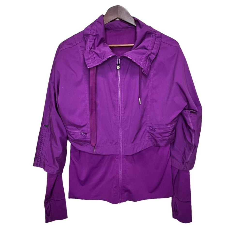 Lululemon Athletica Purple Utility Jacket with High Collar